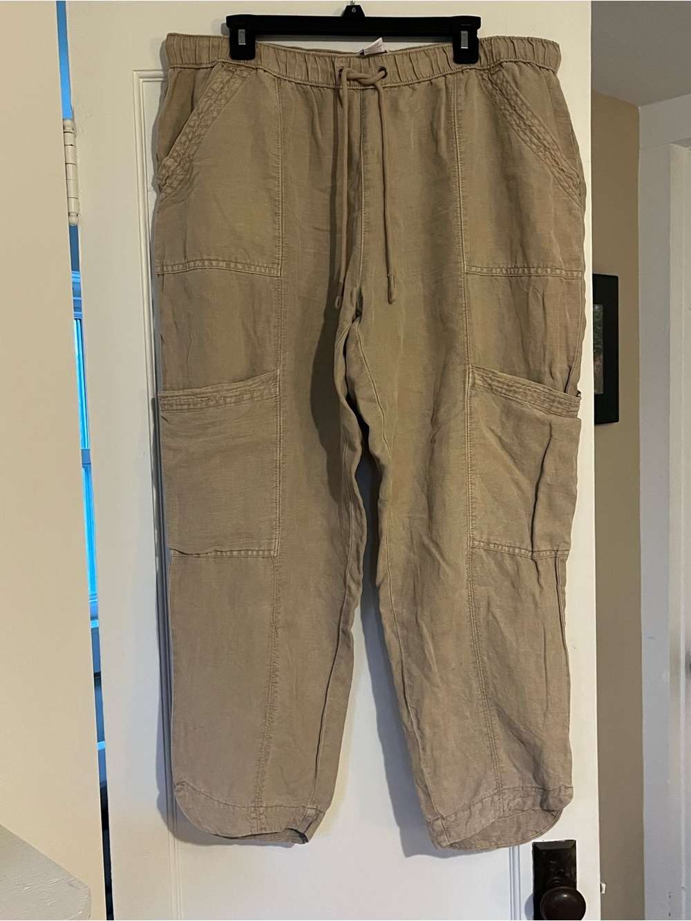 C&C California Tan Linen Cargo Pant Size XL